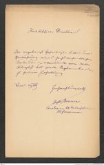k.k. naturhistorisches Hofmuseum, Intendanzakten 1885-1896 (Hauer), Aktenzahl Z.425/1889, Seite 1